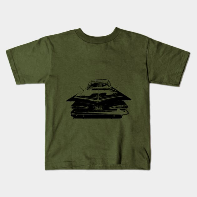 1959 Chevy Impala Lowrider Kids T-Shirt by JonnyFivePhoto